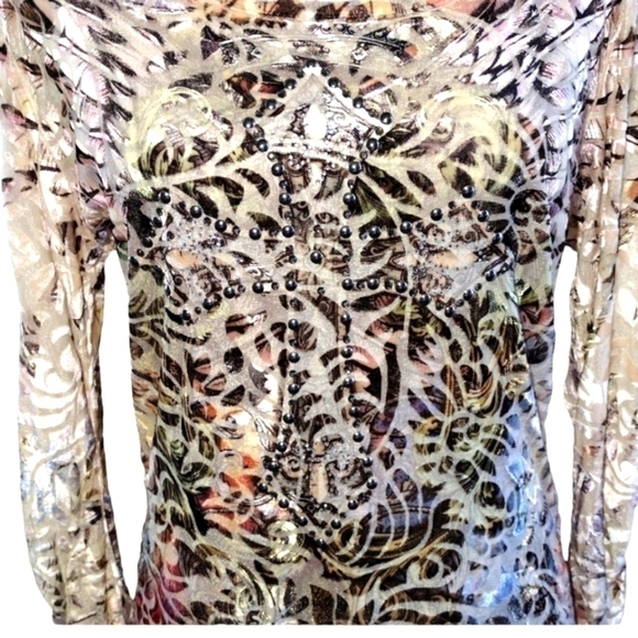 Carrie Allen Beaded Cross Tunic - Picture 2 of 3